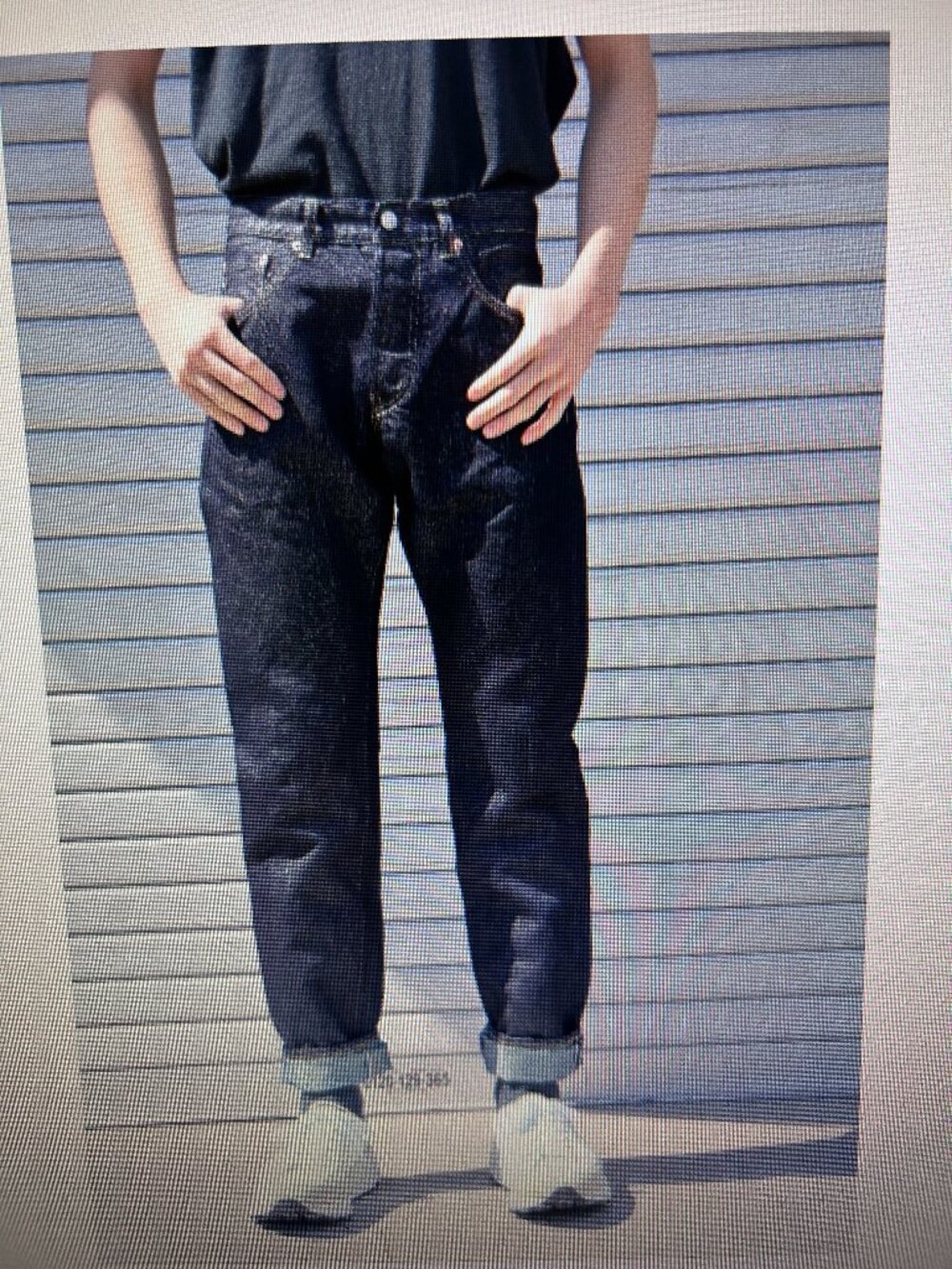TCB & Denimio collab - DMHT01 12OZ 'WASHI DENIM' HIGH RISE RELAX TAPERED 32X30